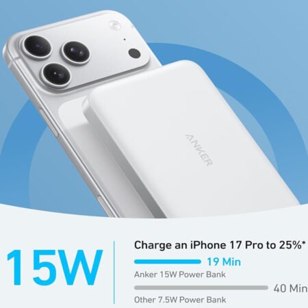 MagGo 10000mAh, 15W, magnetno bežični power bank, beli