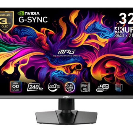 32 inča MPG 321URX QD-OLED, 4K UHD 3840x2160 QD OLED 240 Hz Tip-C 90W G-Sync gaming monitor
