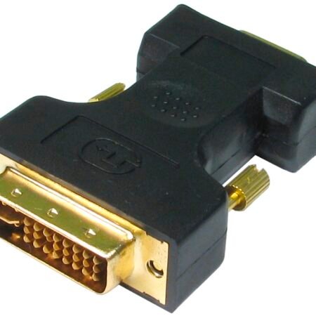 Adapter DVI-I  (M) - VGA (F) crni