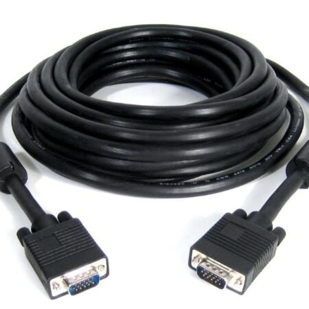 Kabl VGA D-sub M/M 15m HQ feritno jezgro crni