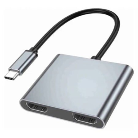 Adapter-konvertor TIP C na 2xHDMI 4K+USB 3.0+TIP C
