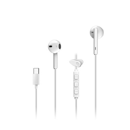 HS-M366, USB C, slušalice sa mikrofonom bele