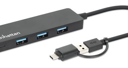 Manhattan 4-Port USB 3.0 Type-C/Type-A Combo Hub