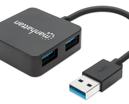 USB HUB 4port Manhattan 162296 3.2 G1/5Gbps/Crni
