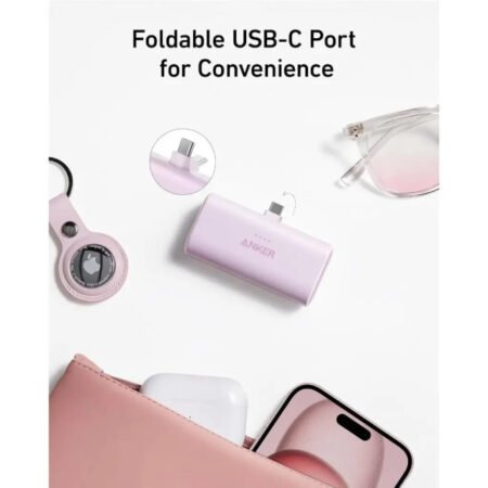 Nano 5000mAh, 22.5W, sa ugrađenim USB-C konektorom, Power Bank crni