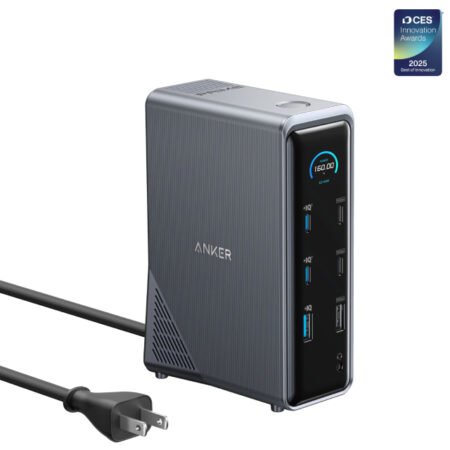 Prime Docking Stanica 160W, 14u1, Dual Display, siva