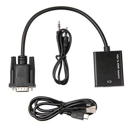 Adapter VGA na HDMI (m/ž) + Audio kabl (m/m) + Micro USB kabl (m/m)