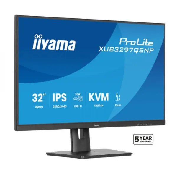 Monitor 31.5" Iiyama XUB3297QSNP-B1 IPS 2560x1440/100Hz/1ms/HDMI/DP/4xUSB
