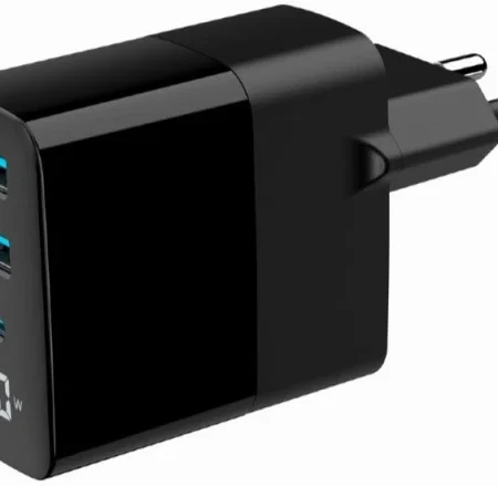 TA-UC-PDQC30LCD-BK-02 Gembird GaN USB brzi punjac, 30W 3-port (2xUSB-A+ USB-C)