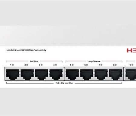 H3C Aolynk ES100-10G-HP Ethernet Switch, 10 x 1G ports, AC
