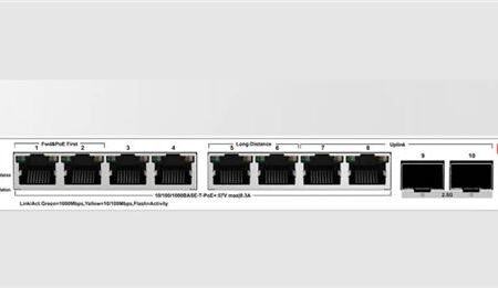 H3C Aolynk US110-8G2MF-HP Ethernet Switch 8 x 1G PoE+, (AC)