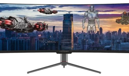 Monitor 49" LC-Power LC-M49-DQHD-120-C-Q QLED VA 5120x1440/120Hz/6ms/2xHDMI/2xDP
