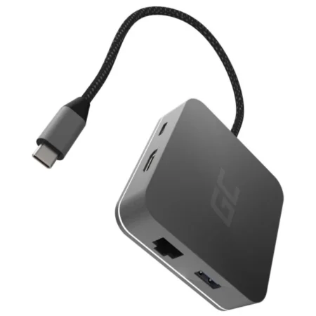 Green Cell AK61 USB-C 6-Port Hub, 3xUSB 3.0, USB-C, HDMI, Gigabit Ethernet