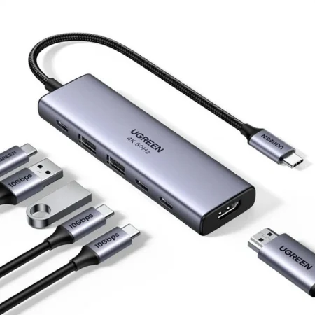 UGREEN CM511 6-in-1 USB-C Hub, 1xHDMI, 3xUSB-A, 1xTF/SD Card Reader