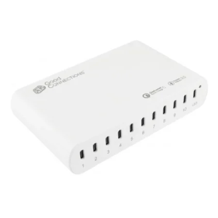 Good Connections USB Desktop Fast Charging Station, 250W, 10 Ports