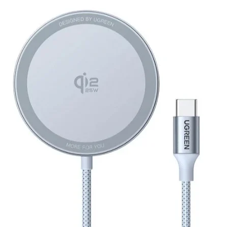UGREEN W753 MagFlow Magnetic Wireless Charging Pad 25W Qi2 Certified, Silver