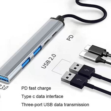 Adapter USB 3.1 tip-C na 3xHUB 3.0+TIP C+ PD