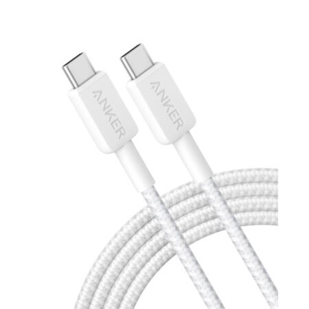 322 USB tip-C na USB tip-C kabl M/M 1.8m, 60W, pleteni, beli